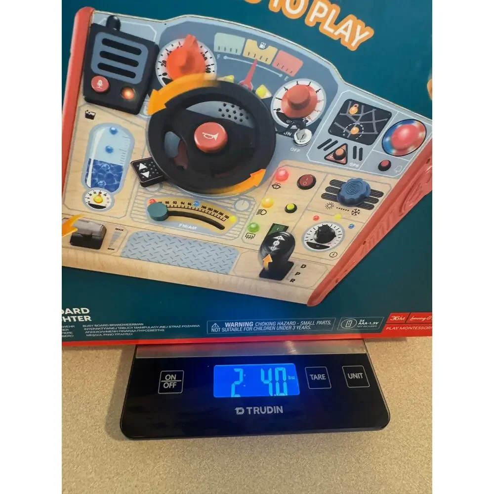 TOP BRIGHT Busy Board Fire Fighter Montessori Toddler Activity Sensory Toy New